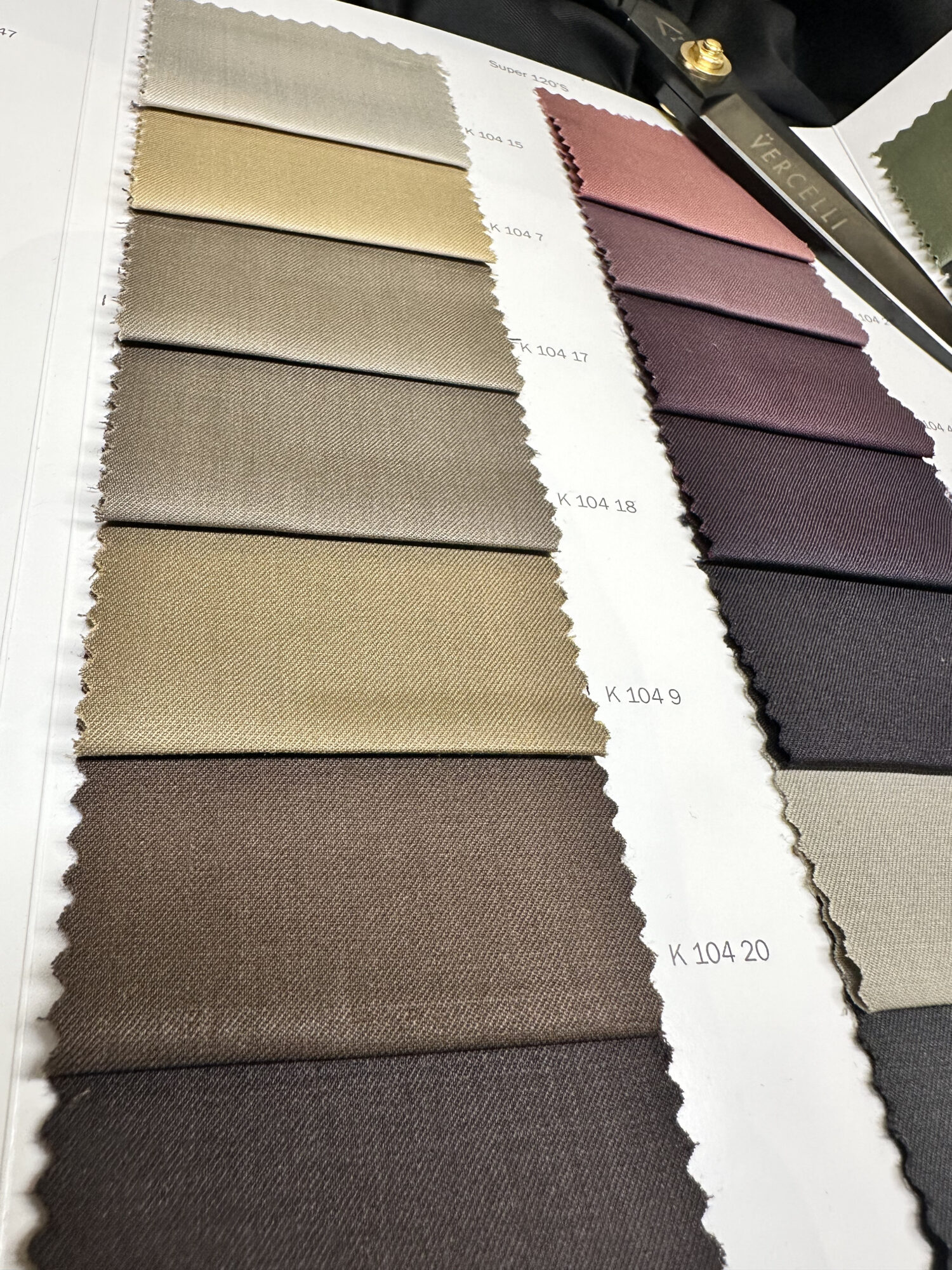 Vercelli - Latino Stretch Solids - 50% Super 120's Wool 48% Poly 2% Lycra